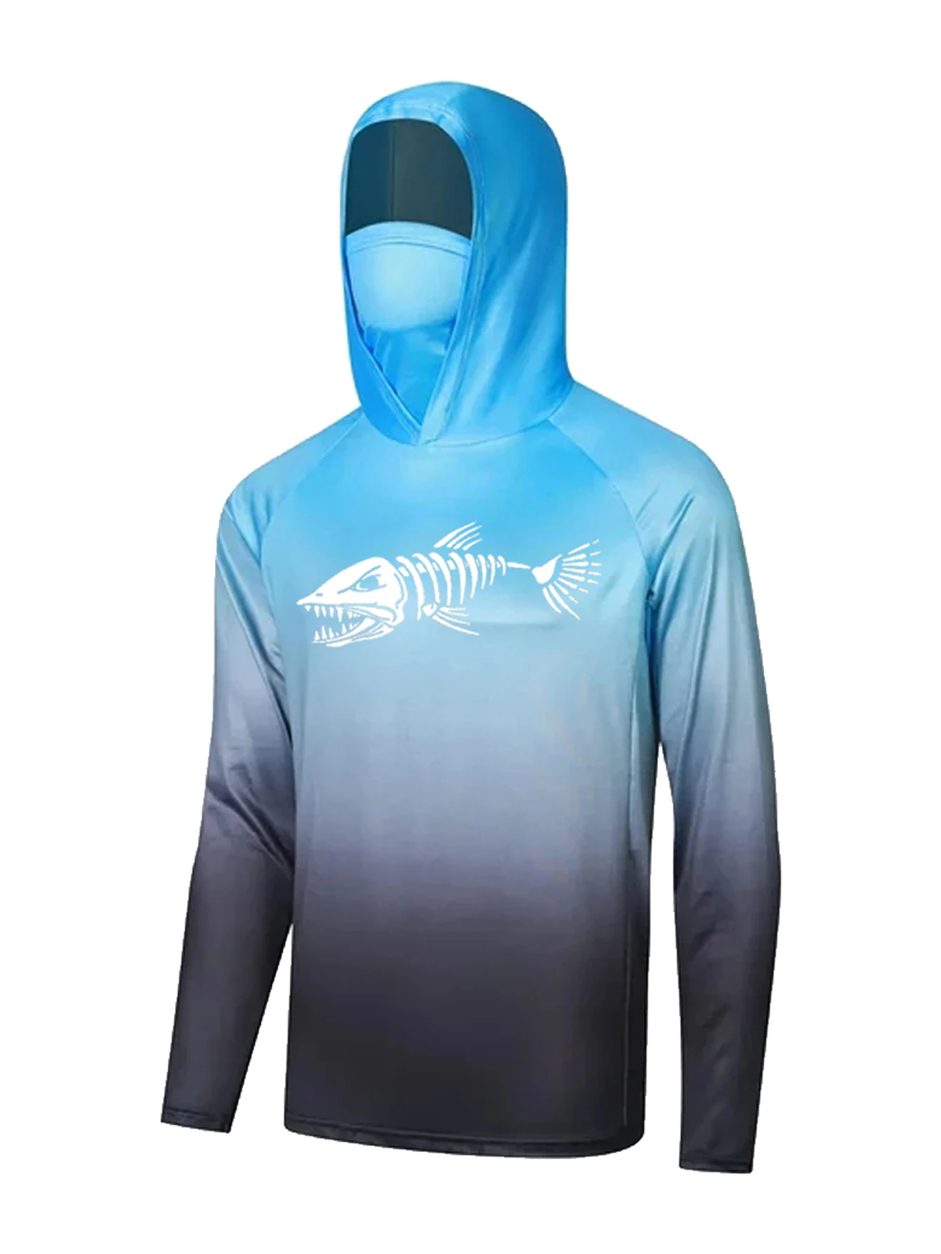 Unisex Blue Gradient Fishing H - Fishing Shirt Uv Protection review and price